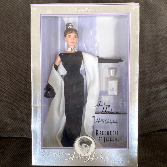 PARAMOUNT PICTURES Vintage Audrey Hepburn-Black evening gown Barbie collectible